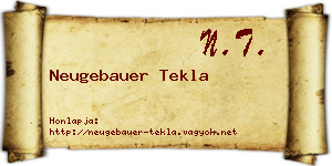 Neugebauer Tekla névjegykártya